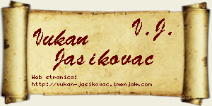 Vukan Jasikovac vizit kartica